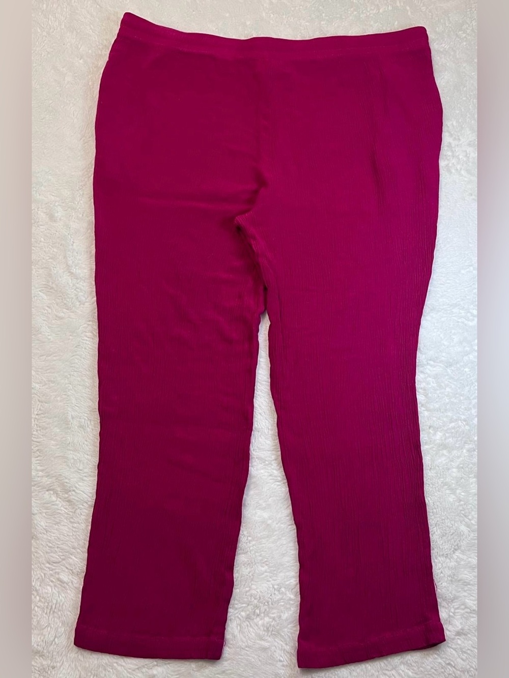 Women Ribbed Drawstring Pants - Magenta - Picture 6 of 6